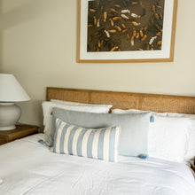 Load image into Gallery viewer, Bold Stripe Ocean Blue Cushion