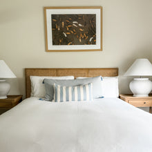 Load image into Gallery viewer, Bold Stripe Ocean Blue Cushion