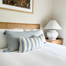 Load image into Gallery viewer, Bold Stripe Ocean Blue Cushion