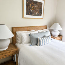 Load image into Gallery viewer, Bold Stripe Ocean Blue Cushion