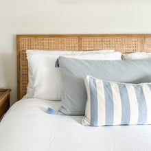 Load image into Gallery viewer, Bold Stripe Ocean Blue Cushion