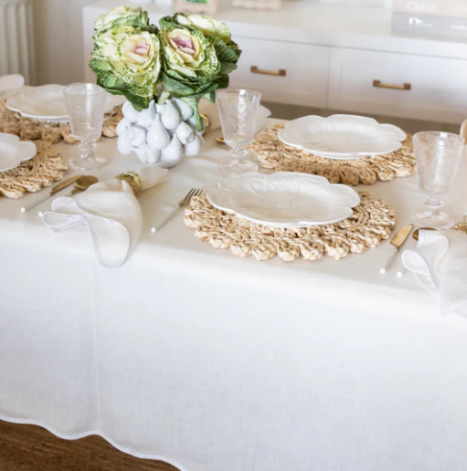 Cream tablecloth best sale
