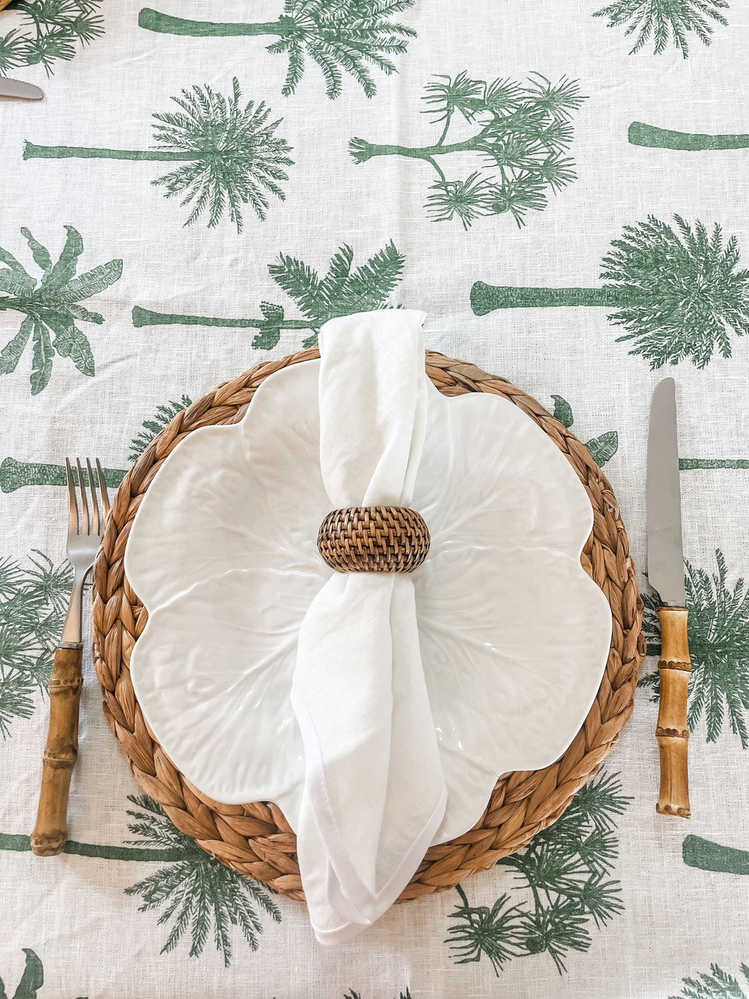 Palms Linen Tablecloth