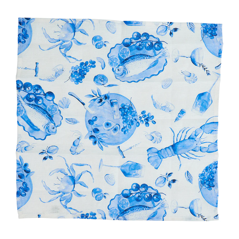 Summer Entertaining Napkin in Blue (Set of 4)