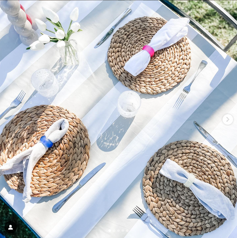 Stone Stripe Tablecloth