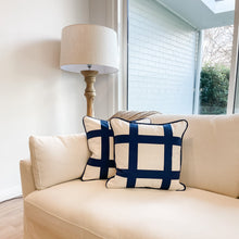 Load image into Gallery viewer, Navy Check Cushion
