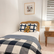 Load image into Gallery viewer, Navy Check Cushion
