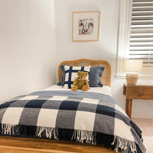 Load image into Gallery viewer, Navy Check Cushion
